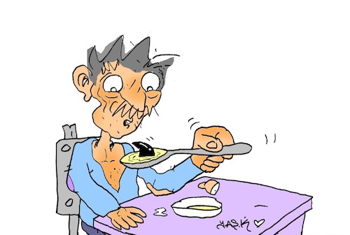 Cartoon: last bite (medium) by yasar kemal turan tagged last,bite