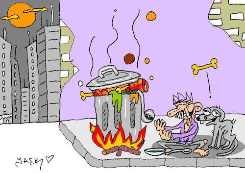 Cartoon: last dinner (medium) by yasar kemal turan tagged last,dinner