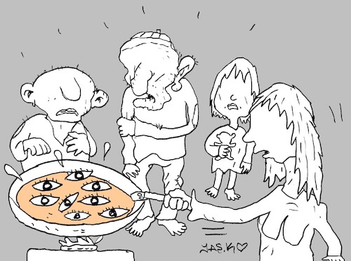 Cartoon: last meal (medium) by yasar kemal turan tagged last,meal