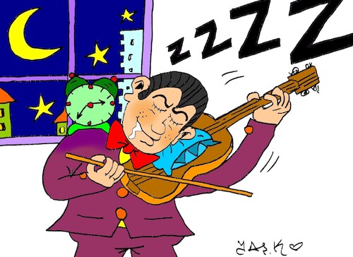 Cartoon: last symphony (medium) by yasar kemal turan tagged last,symphony