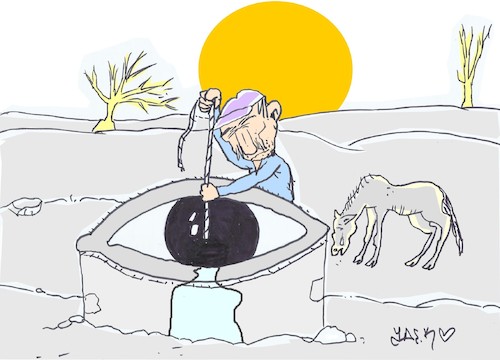 Cartoon: last tear (medium) by yasar kemal turan tagged last,tear