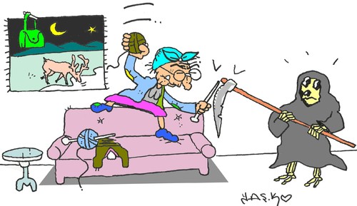 Cartoon: life is good (medium) by yasar kemal turan tagged life,is,good