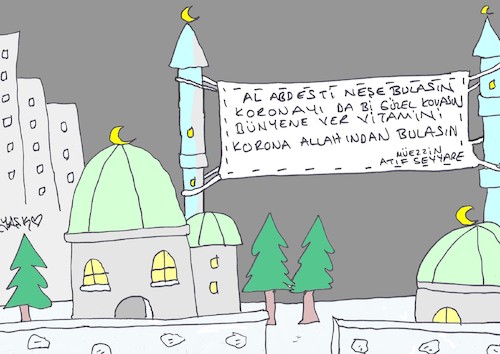 Cartoon: mahya (medium) by yasar kemal turan tagged mahya