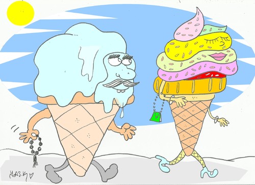 Cartoon: Maras ice cream-mcdonalds (medium) by yasar kemal turan tagged turkey,love,mcdonalds,cream,ice,maras