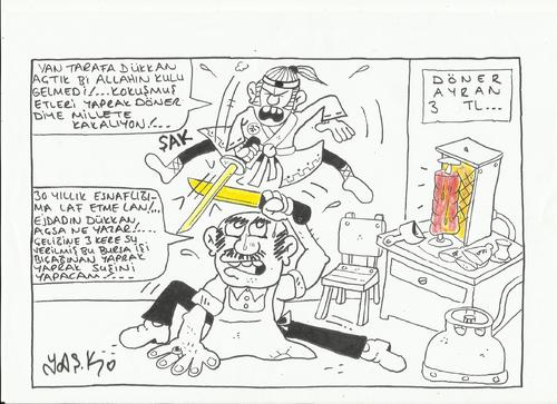 Cartoon: Meat Doner (medium) by yasar kemal turan tagged doner,meat
