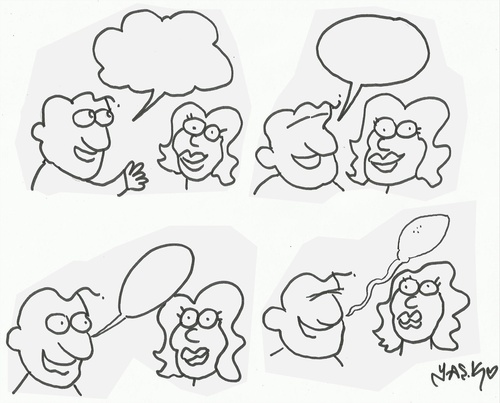 Cartoon: Neutral (medium) by yasar kemal turan tagged sperm,love,female,and,male,neutral