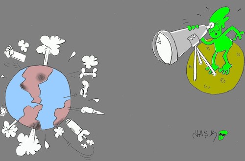 Cartoon: no life (medium) by yasar kemal turan tagged no,life