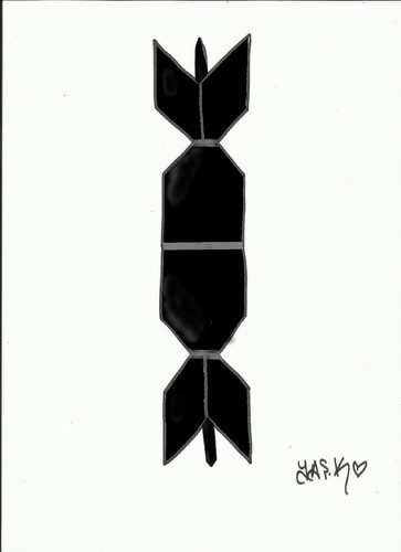 Cartoon: no weapon (medium) by yasar kemal turan tagged peace,war,weapons,bomb,no