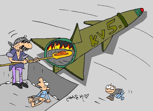 Cartoon: nuclear reaction (medium) by yasar kemal turan tagged nuclear,reaction