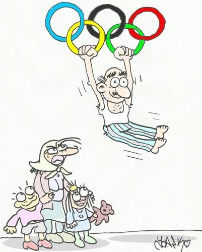 Cartoon: Olympia (medium) by yasar kemal turan tagged olympia