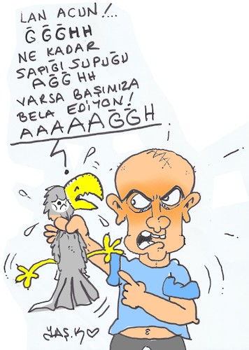 Cartoon: parrot torture (medium) by yasar kemal turan tagged parrot,torture