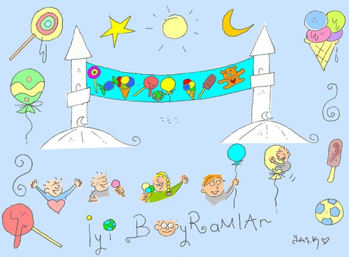 Cartoon: Ramadan Feast (medium) by yasar kemal turan tagged feast,ramadan