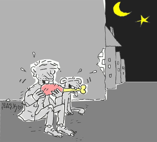 Cartoon: sharing (medium) by yasar kemal turan tagged sharing