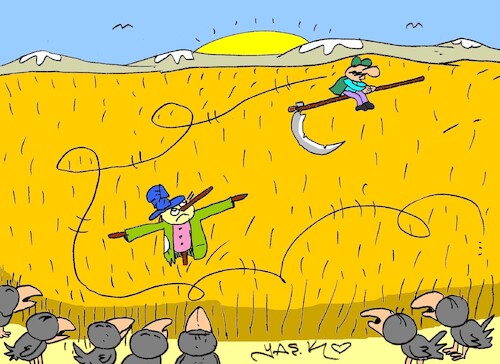 Cartoon: sharp decision (medium) by yasar kemal turan tagged sharp,decision