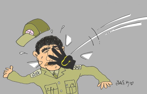Cartoon: slap (medium) by yasar kemal turan tagged slap