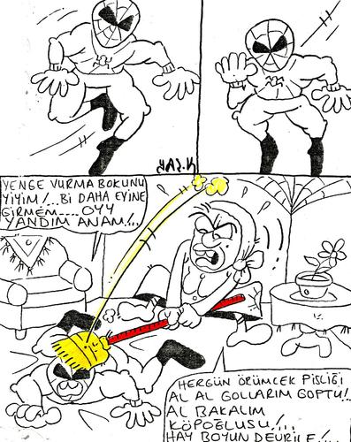 Cartoon: spiderman (medium) by yasar kemal turan tagged spiderman