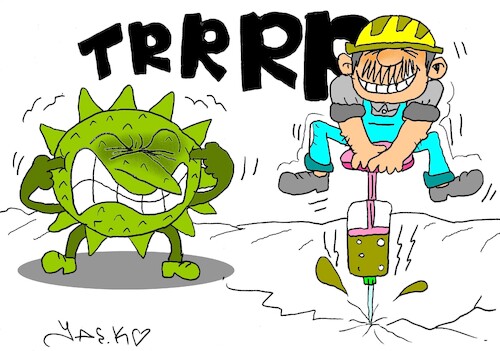 Cartoon: stress (medium) by yasar kemal turan tagged stress