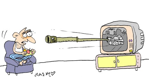 Cartoon: suddenly (medium) by yasar kemal turan tagged suddenly