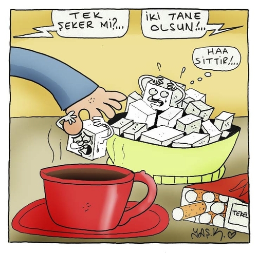 Cartoon: 1-2-3-4-5-6-7-8-9-10 (medium) by yasar kemal turan tagged sugars