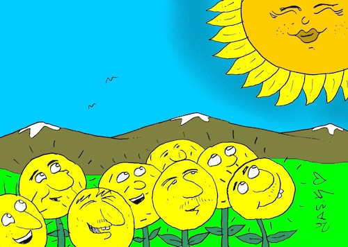 Cartoon: suns (medium) by yasar kemal turan tagged suns