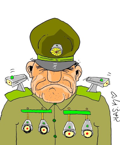 Cartoon: surveillance (medium) by yasar kemal turan tagged surveillance
