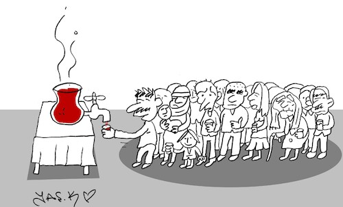 Cartoon: tea is very very expensive (medium) by yasar kemal turan tagged tea,is,very,expensive