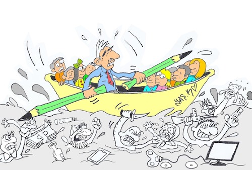 Cartoon: teachers day (medium) by yasar kemal turan tagged teachers,day