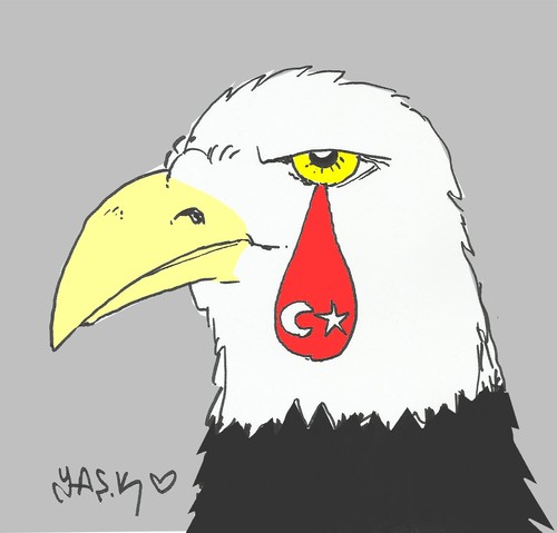 Cartoon: Treacherous attack (medium) by yasar kemal turan tagged treacherous,attack