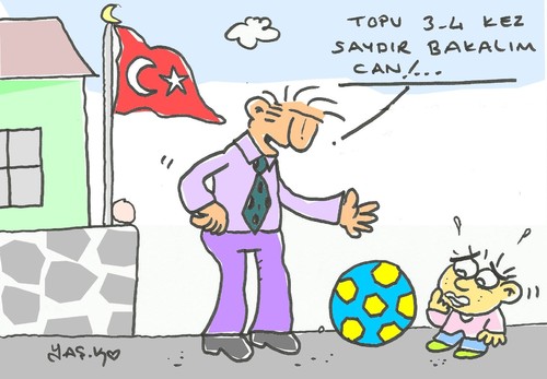 Cartoon: turkey training test (medium) by yasar kemal turan tagged turkey,training,test