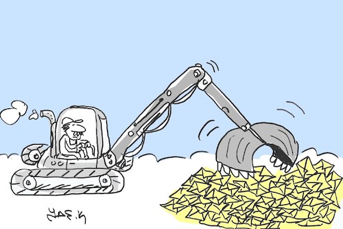 Cartoon: unhealthy vote counting (medium) by yasar kemal turan tagged unhealthy,vote,counting