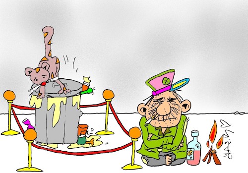 Cartoon: uyku (medium) by yasar kemal turan tagged uyku