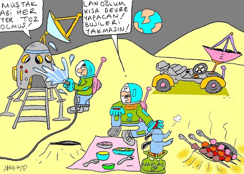 Cartoon: we are also in space (medium) by yasar kemal turan tagged we,are,also,in,space
