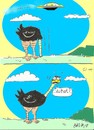 Cartoon: at that moment (small) by yasar kemal turan tagged at,that,moment,ufo,ostrich