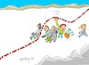 Cartoon: boundary (small) by yasar kemal turan tagged boundary