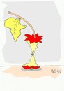 Cartoon: continental (small) by yasar kemal turan tagged continental,africa,hunger,apple