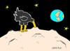 Cartoon: curiosity (small) by yasar kemal turan tagged curiosity,moon,ostrich