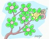 Cartoon: false spring (small) by yasar kemal turan tagged false,spring,flower,chemical,soil,perfume,love,nature