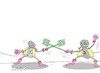 Cartoon: fencing (small) by yasar kemal turan tagged fencing