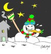 Cartoon: hungry (small) by yasar kemal turan tagged hungry,snowman,carrots