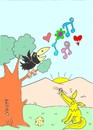 Cartoon: love (small) by yasar kemal turan tagged love,fox,crow,cheese,song,serenade,nature