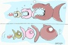 Cartoon: one one (small) by yasar kemal turan tagged one,fish