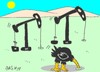 Cartoon: petroleum research (small) by yasar kemal turan tagged petroleum,research,ostrich,oil,well