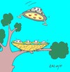 Cartoon: rootstock (small) by yasar kemal turan tagged rootstock,ufo,cub,mother