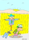 Cartoon: separation-rich (small) by yasar kemal turan tagged separation scarecrow rich