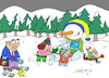 Cartoon: snowball bank (small) by yasar kemal turan tagged snowball,bank