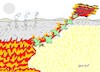 Cartoon: stubble burning (small) by yasar kemal turan tagged stubble,burning