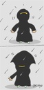 Cartoon: umbrella (small) by yasar kemal turan tagged umbrella love veiling zealot rain