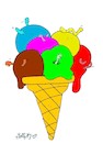 Cartoon: wormy ice cream (small) by yasar kemal turan tagged wormy,ice,cream
