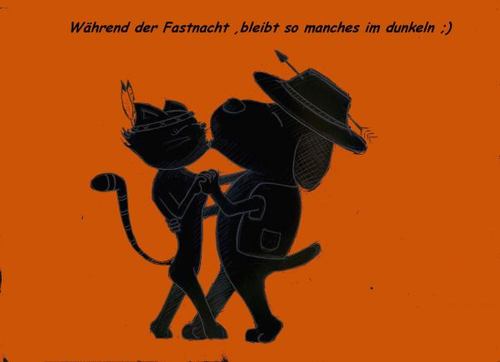 Cartoon: Fastnacht (medium) by benni p-aus-e tagged fastnacht,hund,katze