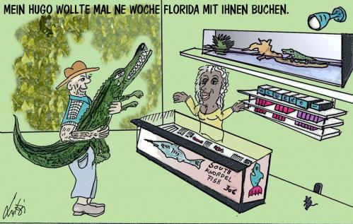 Cartoon: HUGO (medium) by Lutz-i tagged krokodil